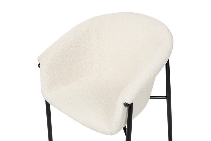 Set med 2 matstolar Ames - Vit, Svart - Möbler - Stolar & fåtöljer - Matstol & köksstol