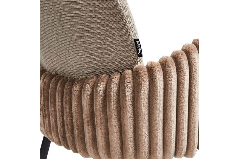 Set med 2 matstolar Amity - Beige, svart, brun - Möbler - Stolar & fåtöljer - Matstol & köksstol