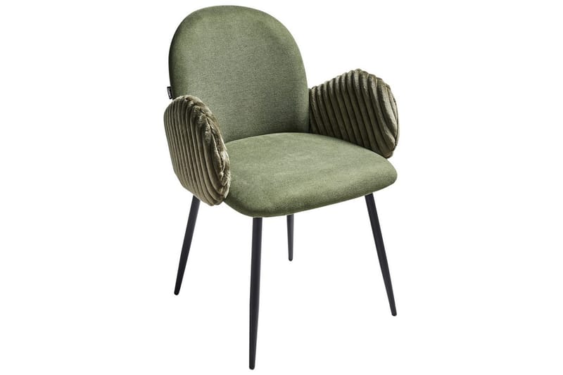 Set med 2 matstolar Amity - Grön, Svart - Möbler - Stolar & fåtöljer - Matstol & köksstol