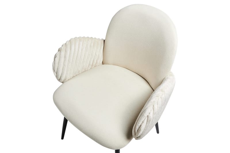 Set med 2 matstolar Amity - Ljusbeige, svart - Möbler - Stolar & fåtöljer - Matstol & köksstol