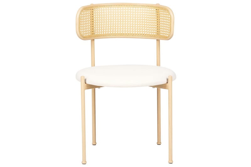 Set med 2 matstolar Andover - Ljus trä, beige - Möbler - Stolar & fåtöljer - Matstol & köksstol