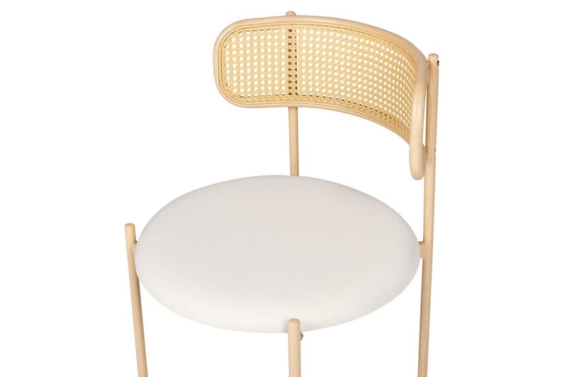 Set med 2 matstolar Andover - Ljus trä, beige - Möbler - Stolar & fåtöljer - Matstol & köksstol