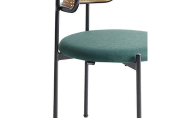 Set med 2 matstolar Andover - Svart, ljust trä, grönt - Möbler - Stolar & fåtöljer - Matstol & köksstol