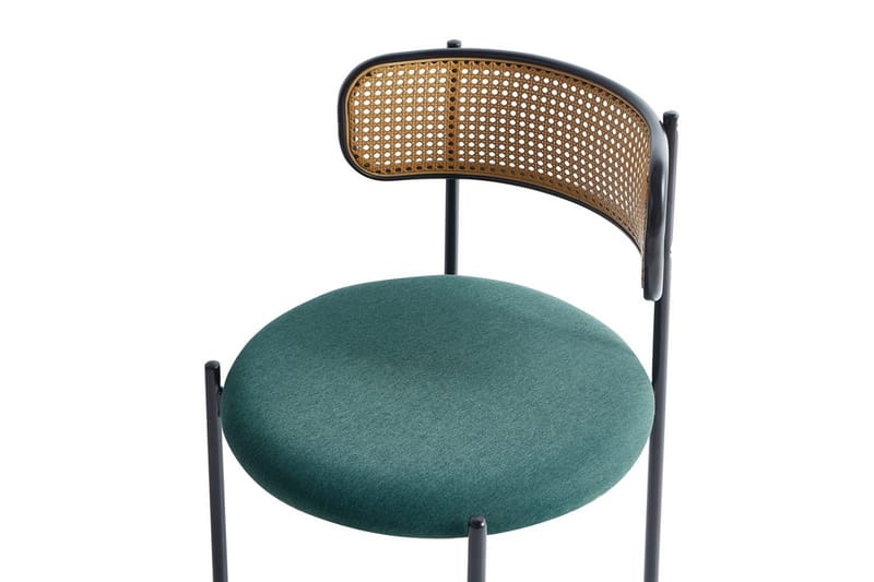 Set med 2 matstolar Andover - Svart, ljust trä, grönt - Möbler - Stolar & fåtöljer - Matstol & köksstol
