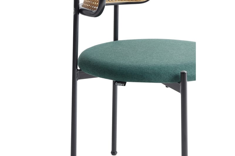 Set med 2 matstolar Andover - Svart, ljust trä, grönt - Möbler - Stolar & fåtöljer - Matstol & köksstol