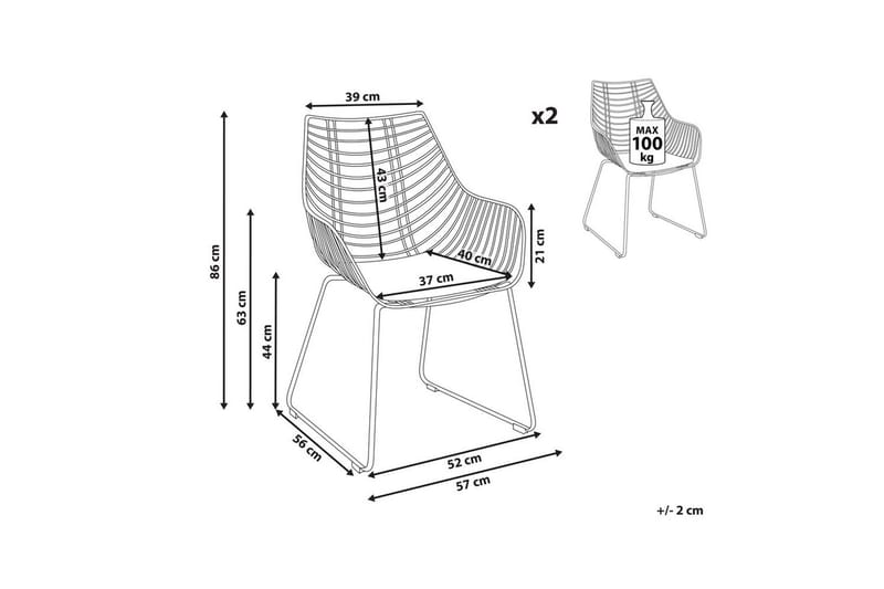 Set med 2 matstolar Annapolis - Möbler - Stolar & fåtöljer - Matstol & köksstol