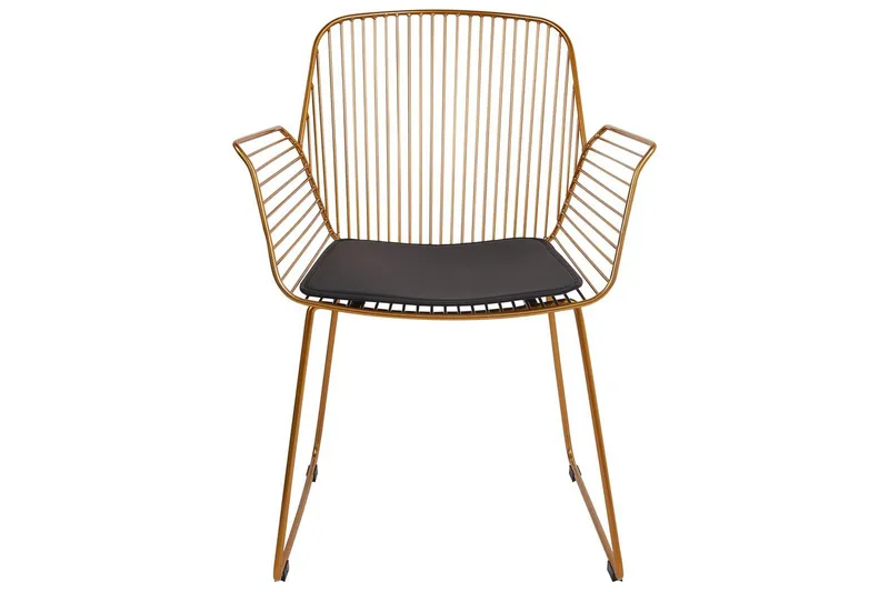 Set med 2 matstolar Appleton - Guld, svart - Möbler - Stolar & fåtöljer - Matstol & köksstol