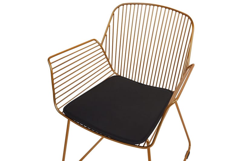 Set med 2 matstolar Appleton - Guld, svart - Möbler - Stolar & fåtöljer - Matstol & köksstol