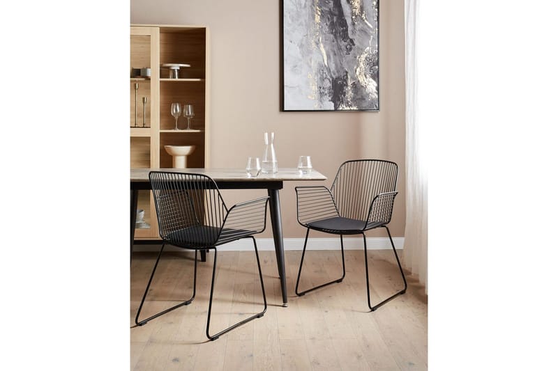 Set med 2 matstolar Appleton - Svart - Möbler - Stolar & fåtöljer - Matstol & köksstol