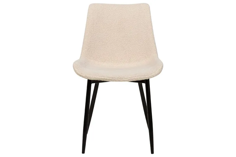 Set med 2 matstolar Avilla - Beige, svart - Möbler - Stolar & fåtöljer - Matstol & köksstol