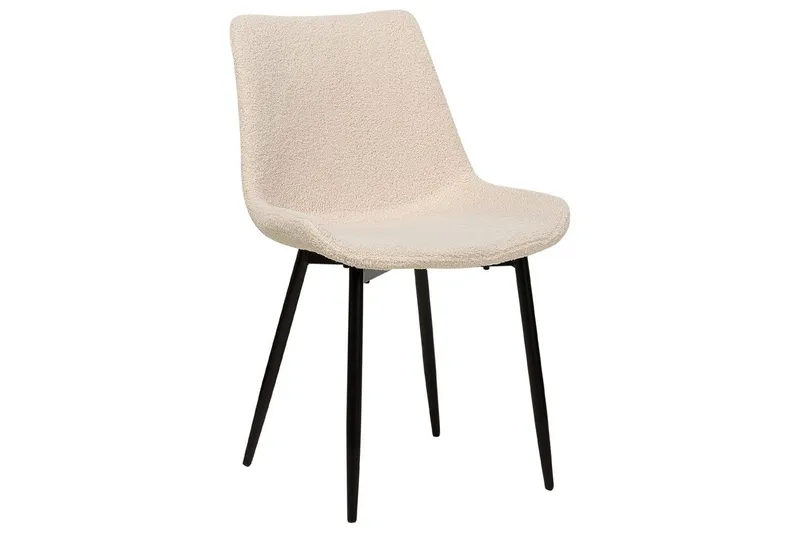 Set med 2 matstolar Avilla - Beige, svart - Möbler - Stolar & fåtöljer - Matstol & köksstol