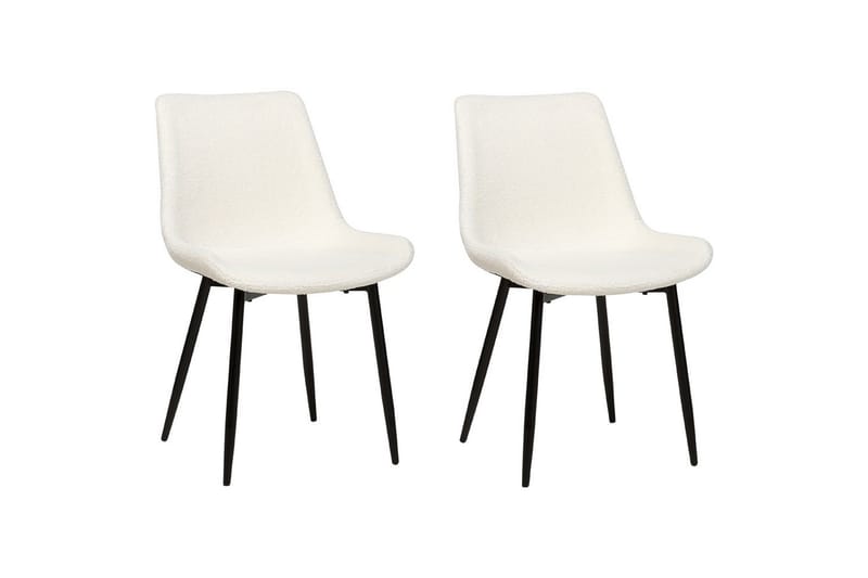 Set med 2 matstolar Avilla - Vit, Svart - Möbler - Stolar & fåtöljer - Matstol & köksstol