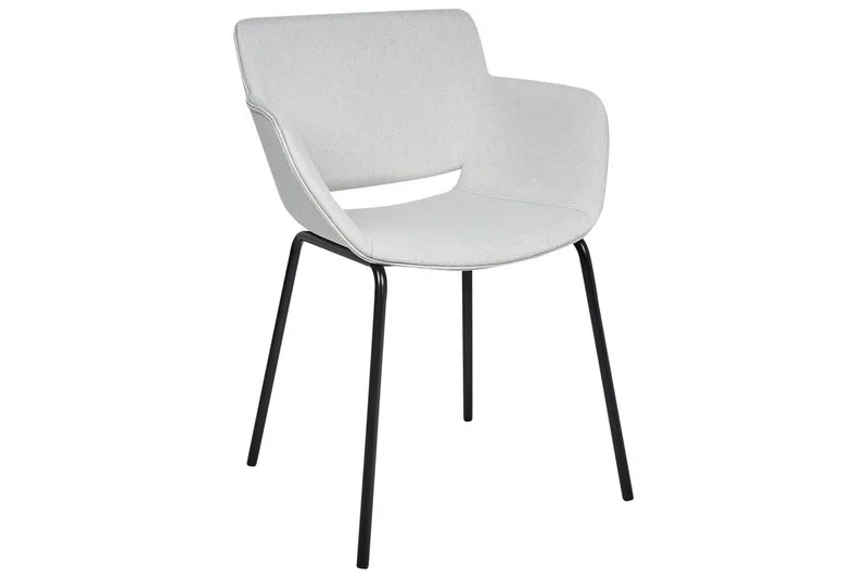 Set med 2 matstolar Axtel - Grå, svart - Möbler - Stolar & fåtöljer - Matstol & köksstol