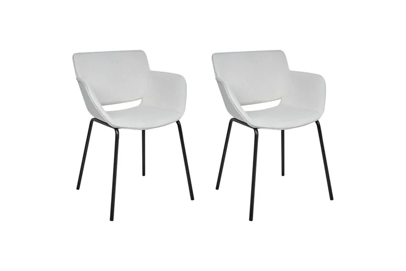 Set med 2 matstolar Axtel, Grå, svart
