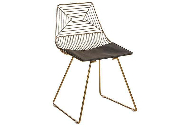 Set med 2 matstolar Beatty - Guld, svart - Möbler - Stolar & fåtöljer - Matstol & köksstol