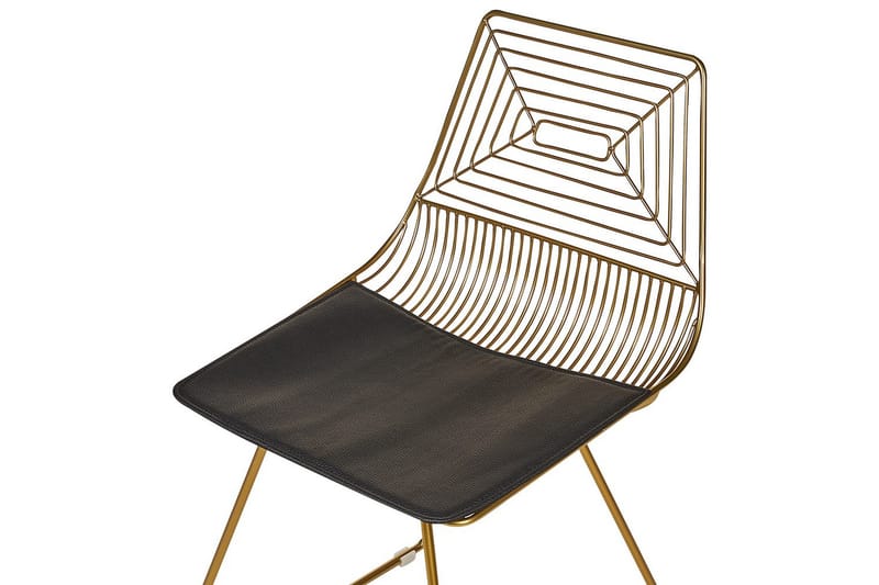 Set med 2 matstolar Beatty - Guld, svart - Möbler - Stolar & fåtöljer - Matstol & köksstol