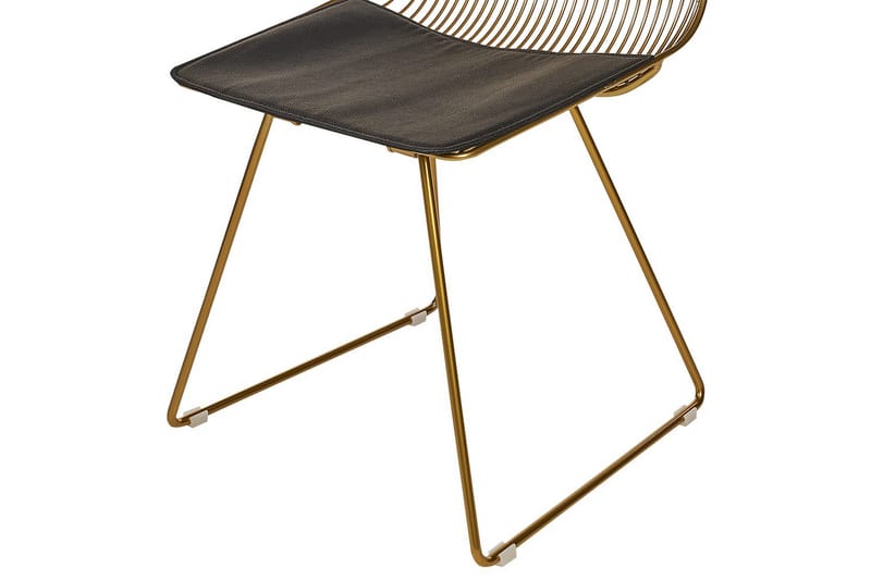 Set med 2 matstolar Beatty - Guld, svart - Möbler - Stolar & fåtöljer - Matstol & köksstol