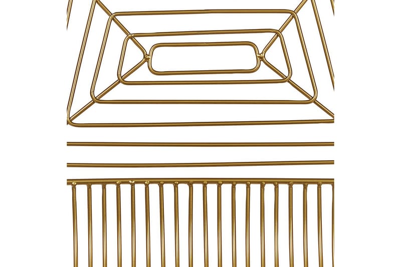 Set med 2 matstolar Beatty - Guld, svart - Möbler - Stolar & fåtöljer - Matstol & köksstol