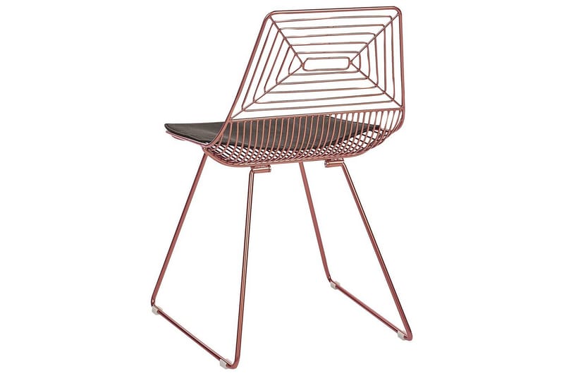 Set med 2 matstolar Beatty - Rosa guld, svart - Möbler - Stolar & fåtöljer - Matstol & köksstol