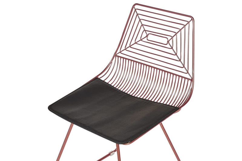 Set med 2 matstolar Beatty - Rosa guld, svart - Möbler - Stolar & fåtöljer - Matstol & köksstol