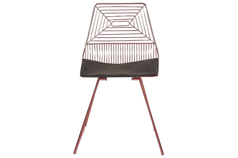 Set med 2 matstolar Beatty - Rosa guld, svart - Möbler - Stolar & fåtöljer - Matstol & köksstol