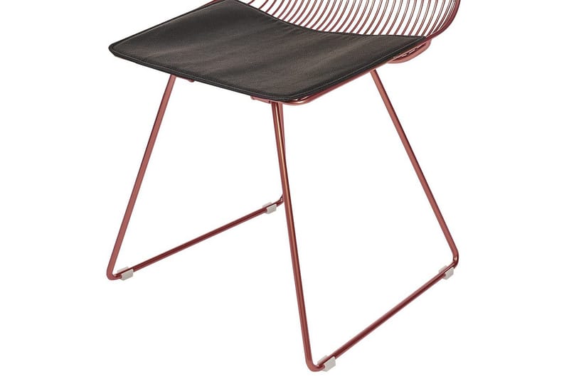 Set med 2 matstolar Beatty - Rosa guld, svart - Möbler - Stolar & fåtöljer - Matstol & köksstol