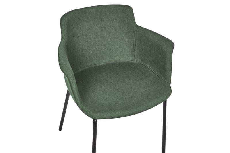 Set med 2 matstolar Belfield - Grön, Svart - Möbler - Stolar & fåtöljer - Matstol & köksstol