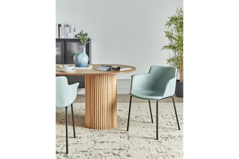 Set med 2 matstolar Belfield - Mintgrön, Svart - Möbler - Stolar & fåtöljer - Matstol & köksstol