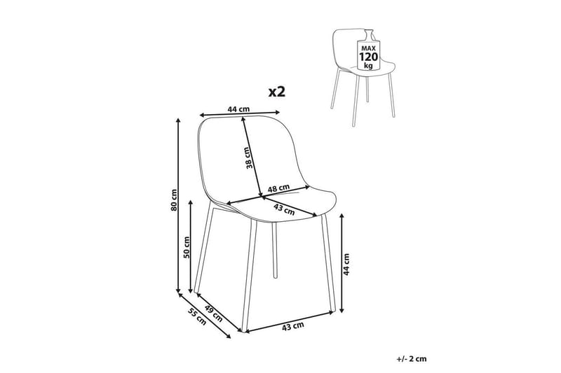 Set med 2 matstolar Beloit - Möbler - Stolar & fåtöljer - Matstol & köksstol