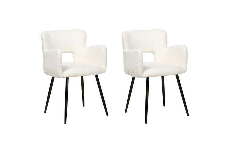 Set med 2 matstolar Bouclé Sanilac - Möbler - Stolar & fåtöljer - Matstol & köksstol