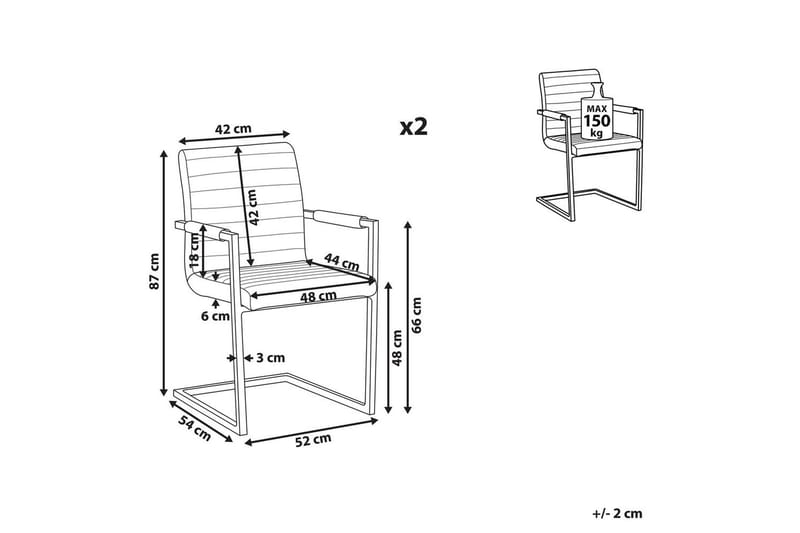 Set med 2 matstolar Buford - Möbler - Stolar & fåtöljer - Matstol & köksstol