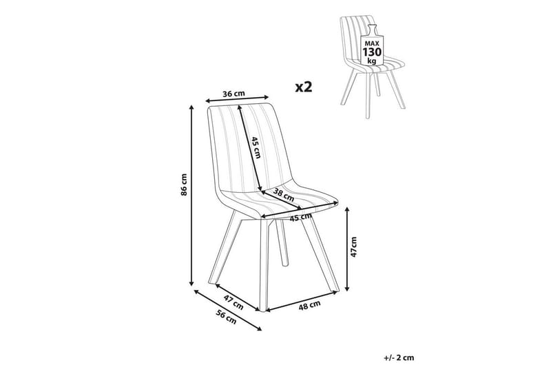 Set med 2 matstolar Calgary - Blått, ljust trä - Möbler - Stolar & fåtöljer - Matstol & köksstol