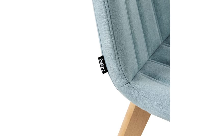 Set med 2 matstolar Calgary - Blått, ljust trä - Möbler - Stolar & fåtöljer - Matstol & köksstol