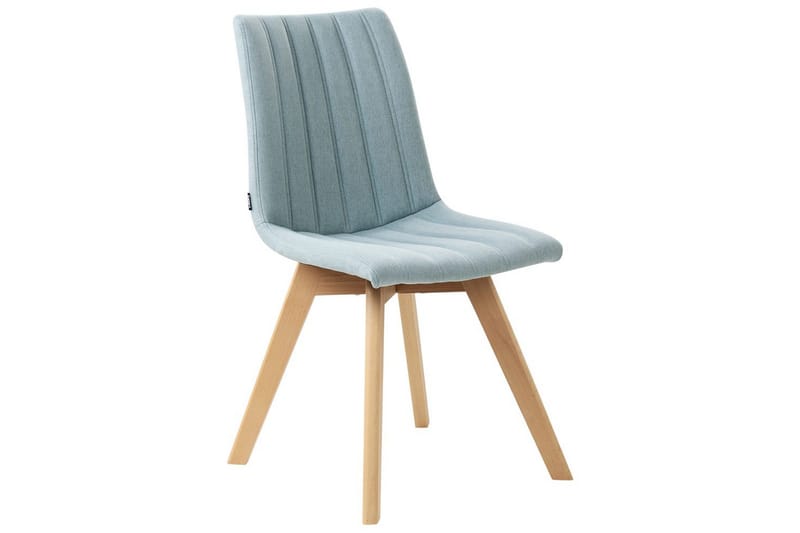 Set med 2 matstolar Calgary - Blått, ljust trä - Möbler - Stolar & fåtöljer - Matstol & köksstol