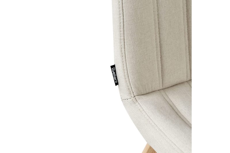 Set med 2 matstolar Calgary - Vit, ljust trä - Möbler - Stolar & fåtöljer - Matstol & köksstol