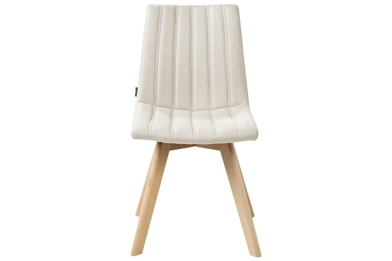 Set med 2 matstolar Calgary - Vit, ljust trä - Möbler - Stolar & fåtöljer - Matstol & köksstol