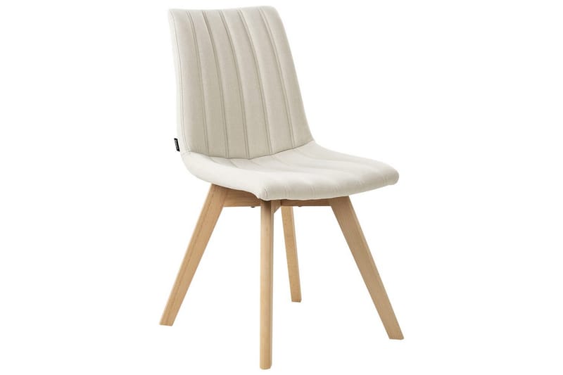 Set med 2 matstolar Calgary - Vit, ljust trä - Möbler - Stolar & fåtöljer - Matstol & köksstol