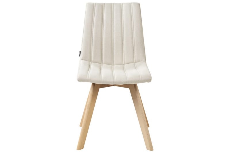 Set med 2 matstolar Calgary - Vit, ljust trä - Möbler - Stolar & fåtöljer - Matstol & köksstol