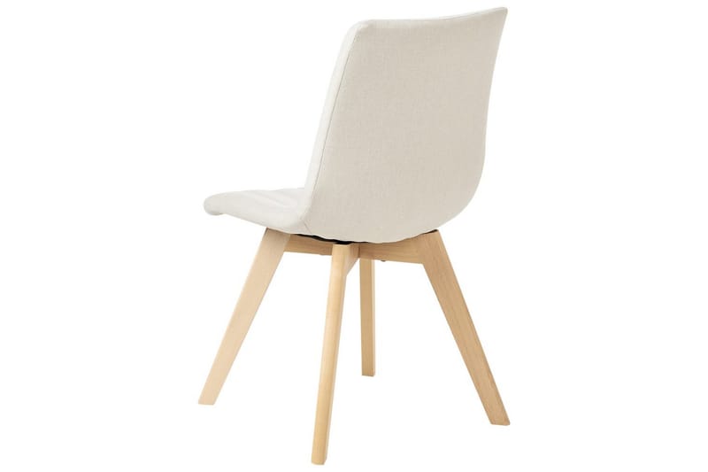 Set med 2 matstolar Calgary - Vit, ljust trä - Möbler - Stolar & fåtöljer - Matstol & köksstol