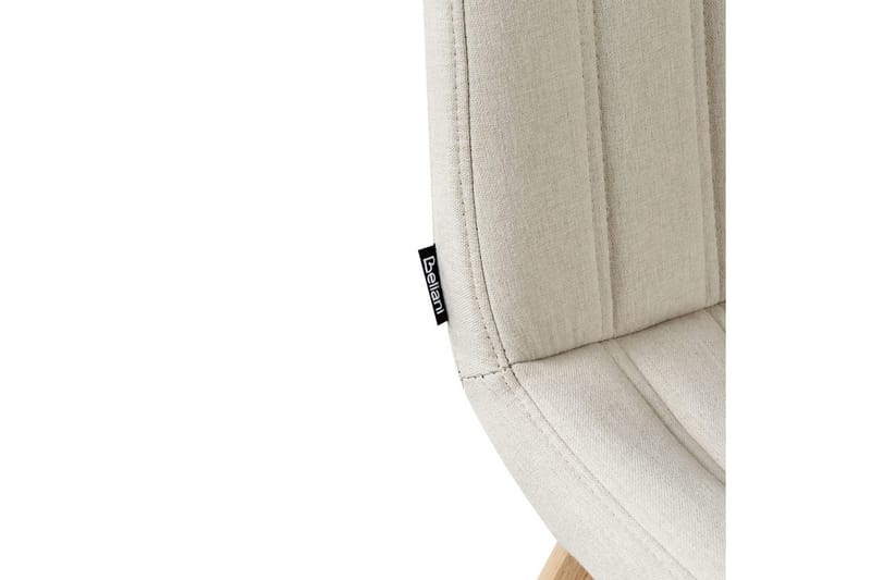 Set med 2 matstolar Calgary - Vit, ljust trä - Möbler - Stolar & fåtöljer - Matstol & köksstol