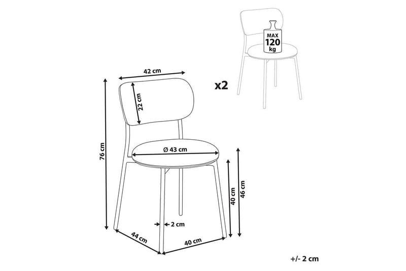 Set med 2 matstolar Casey - Möbler - Stolar & fåtöljer - Matstol & köksstol