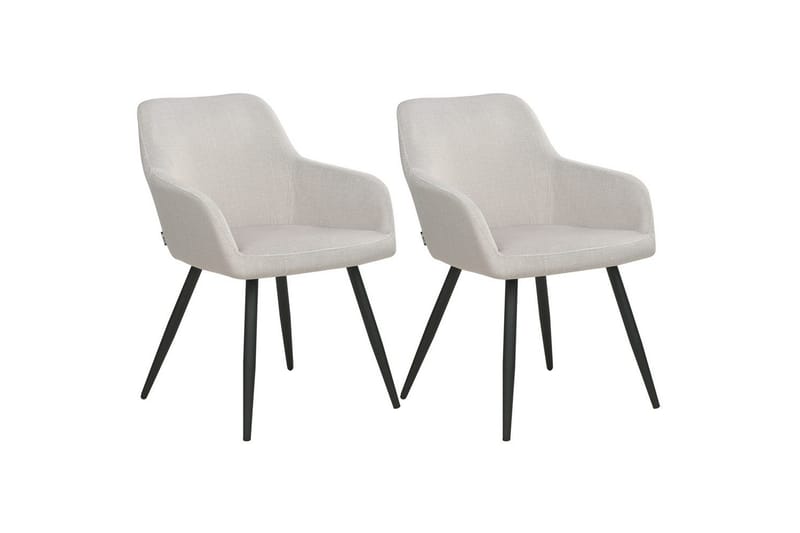 Set med 2 matstolar Casmalia - Beige, svart - Möbler - Stolar & fåtöljer - Matstol & köksstol