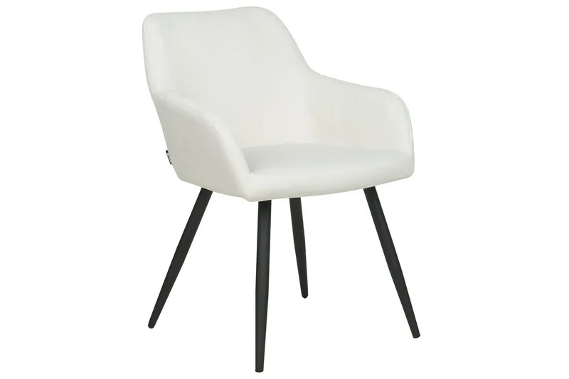 Set med 2 matstolar Casmalia - Vit, Svart - Möbler - Stolar & fåtöljer - Matstol & köksstol