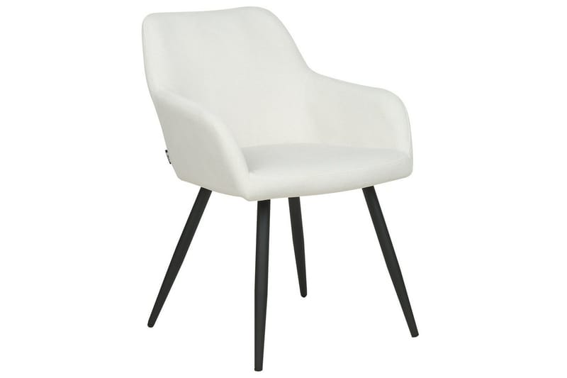Set med 2 matstolar Casmalia - Vit, Svart - Möbler - Stolar & fåtöljer - Matstol & köksstol