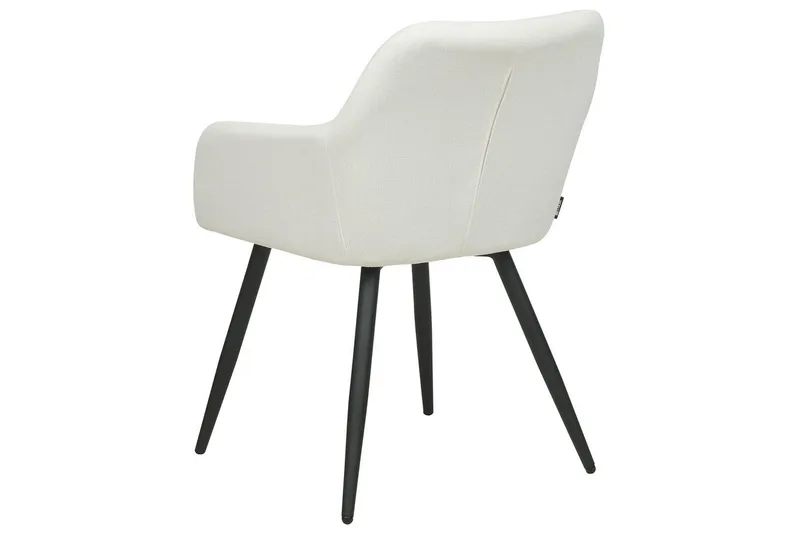 Set med 2 matstolar Casmalia - Vit, Svart - Möbler - Stolar & fåtöljer - Matstol & köksstol