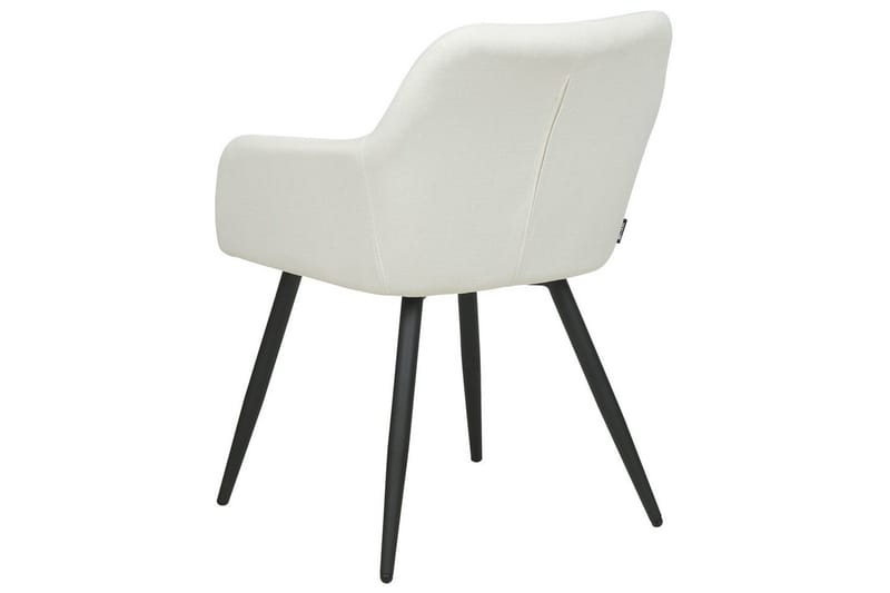 Set med 2 matstolar Casmalia - Vit, Svart - Möbler - Stolar & fåtöljer - Matstol & köksstol