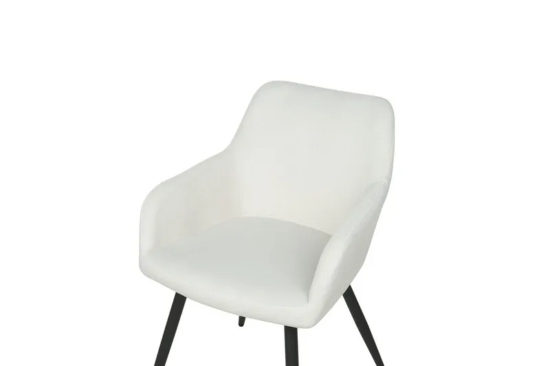 Set med 2 matstolar Casmalia - Vit, Svart - Möbler - Stolar & fåtöljer - Matstol & köksstol