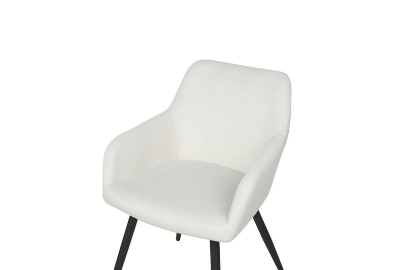 Set med 2 matstolar Casmalia - Vit, Svart - Möbler - Stolar & fåtöljer - Matstol & köksstol