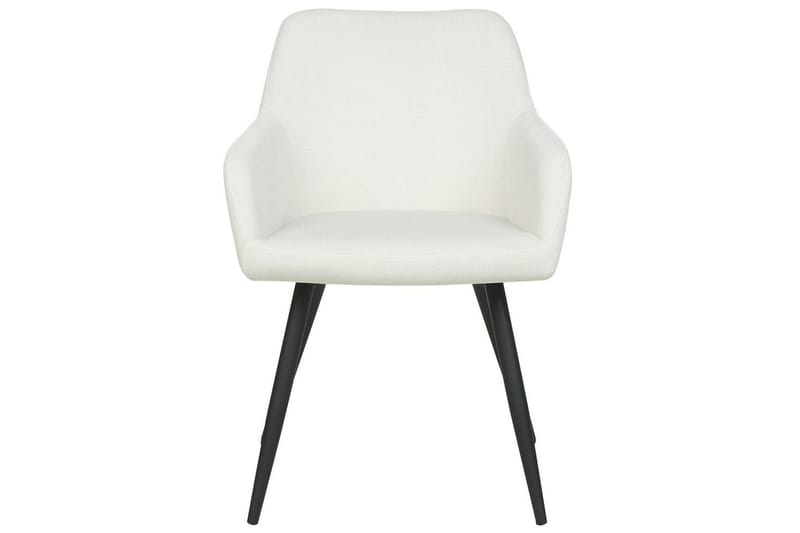 Set med 2 matstolar Casmalia - Vit, Svart - Möbler - Stolar & fåtöljer - Matstol & köksstol