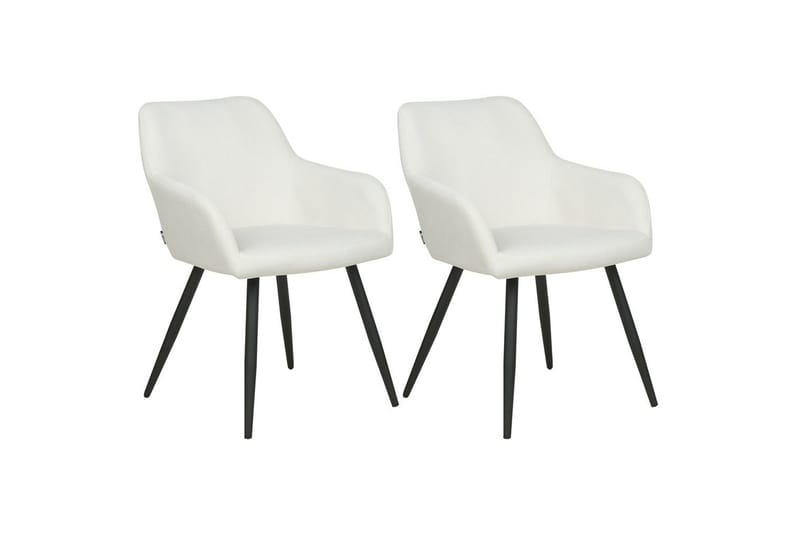 Set med 2 matstolar Casmalia, Vit, Svart